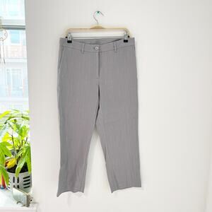 NEW J. Jill Gray Stripe Linen Pants Size 10